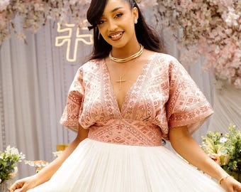 Handcrafted Habesha Kemis Dress: Ethiopian Wedding & Graduation Attire -  Etsy