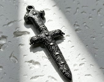 Collar con colgante de llave de espada de piedra de Elden Ring, colgante para cosplay de videojuegos, joyería vintage con dije de llave, regalo para gamers
