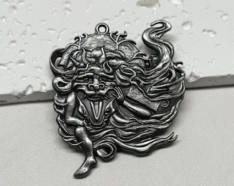 Enraged Divine Beast Metal necklace. Holiday gift