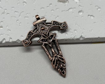 Ritual Sword Talisman Metal necklace By Elden Ring. Holiday gift