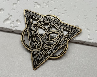 Golden Order Seal Metal necklace. Holiday gift