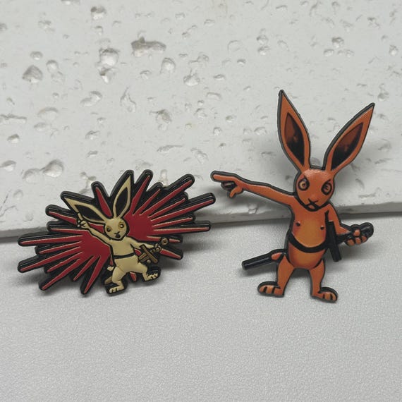 Kingdom Come Deliverance II Confrontation Rabbit Badge of metal. gift For Him .  brooch