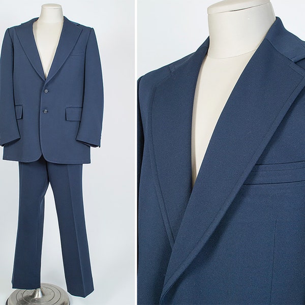 70s blue suit