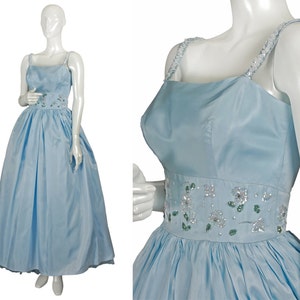 powder blue evening dress