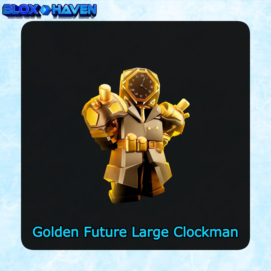 Golden Future Large Clockman Toilet Tower Defense TTD Same Day Delivery
