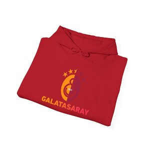 Galatasaray Fan Hoodie | Soccer Club Crest, Turkish Football, Fan Gift, Unisex image 7