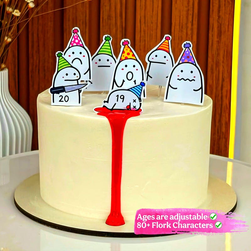 Cake Topper Add Background Character Cake Topper - Etsy
