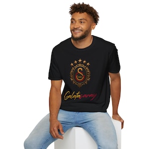 Galatasaray Five Stars Soccer T-Shirt, Football Tee, Sports Fan Apparel, Turkish