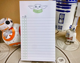 Do, or Do Not - Baby Yoda Notepad - Letterpressed Notepad - Star Wars Gift - Grocery Shopping List - Gifts for Him