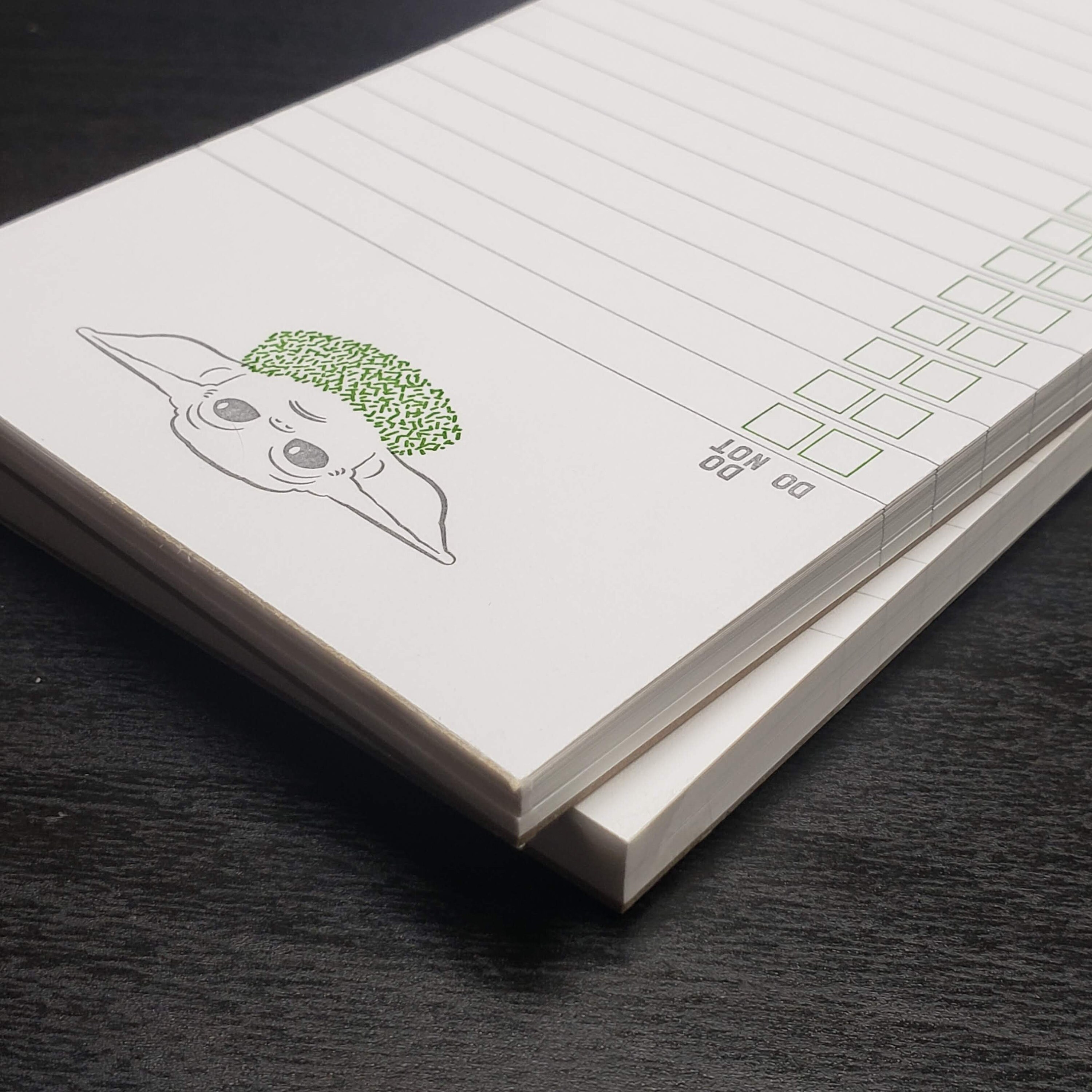 Do or Do Not Baby Yoda Notepad Letterpressed Notepad Etsy