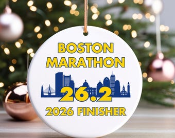 Boston Marathon 26.2 2026 Finisher Ornament, Marathon Gift, Gift For Runner, Running Gift, Running Keepsake