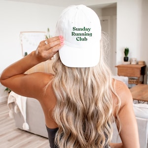 Sunday Running Club Embroidered Hat, Runner Hat, Gift For Runner, Running Club Hat