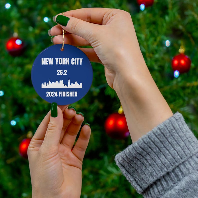 New York City Marathon 2024 Finisher Ornament, Marathon Gift, Gift for