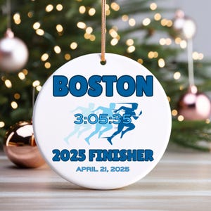 Custom Personalized Marathon 2025 Finisher Ornament, Marathon Gift, Gift For Runner, Running Gift, Running Keepsake