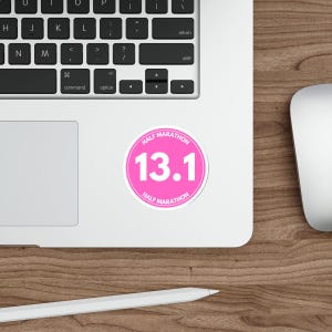 13.1 Halbmaraton Aufkleber, Meilenstein-Aufkleber, Geschenk für Läufer, 13.1 Aufkleber