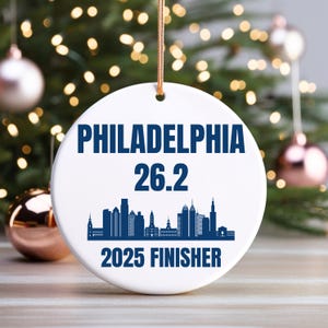 Philadelphia Marathon 2025 Finisher Ornament, Marathon, Gift For Runner, Running Gift, Running Keepsake