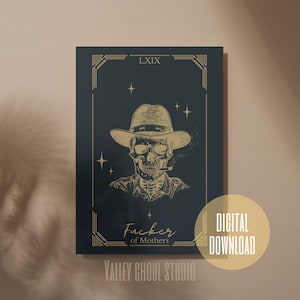 Ficker der Mütter Tarot Karte | trendige druckbare Wandkunst | lustig | Erwachsenen Humor | schwören