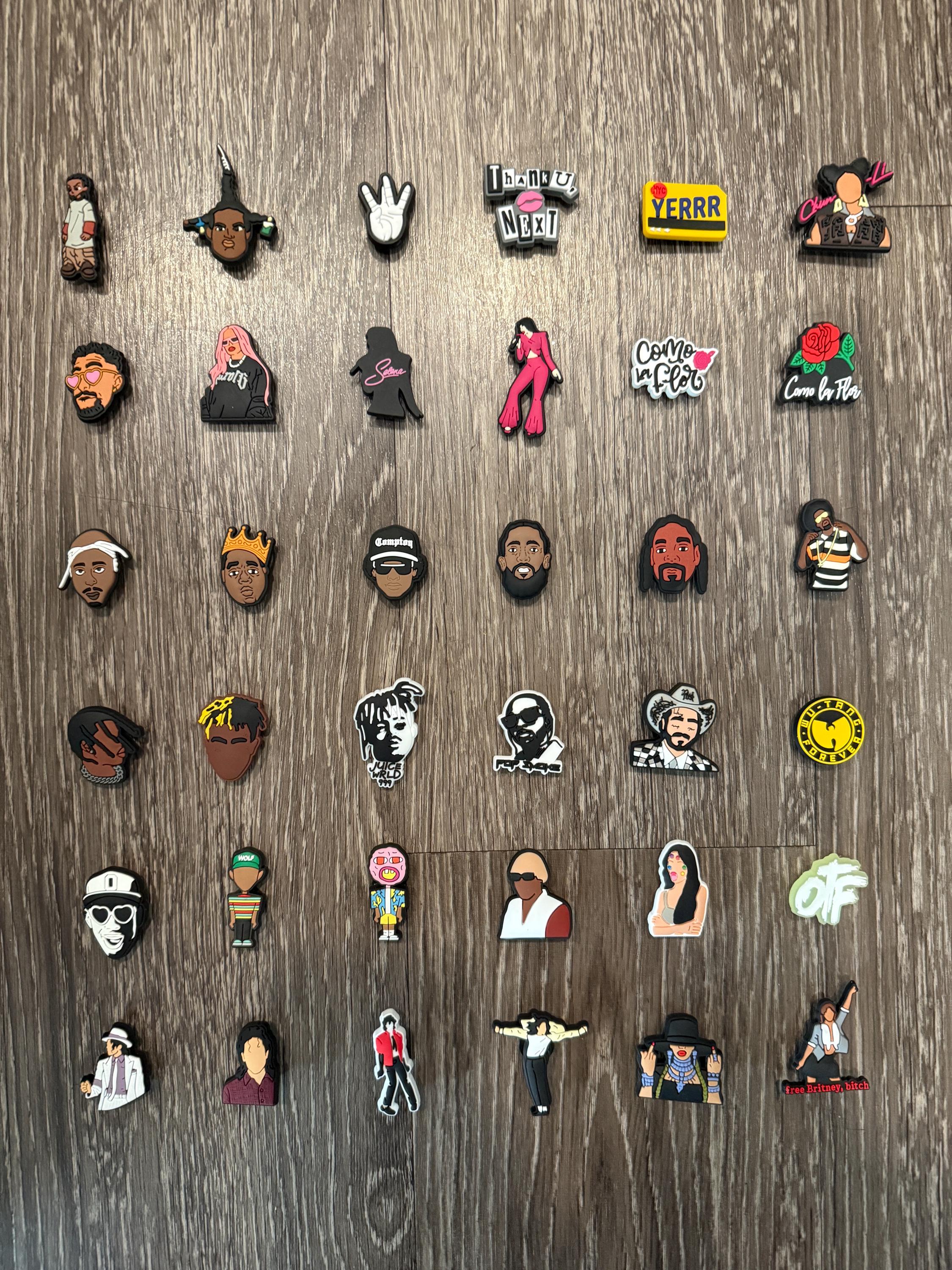 Famous Celebrity Music Artist Rapper Singer Actor Shoe Clog Charms