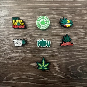 Weed 420 Smoke Pothead Marihuana Cannabis Leaf Lit Stoner Bud Schoenklomphangers