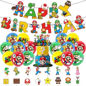 Kit de décoration de fête d&#39;anniversaire Super Mario