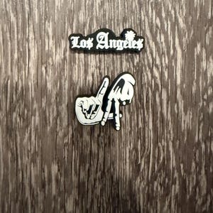 Los Angeles LA fingers Shoe Clog Charms Set