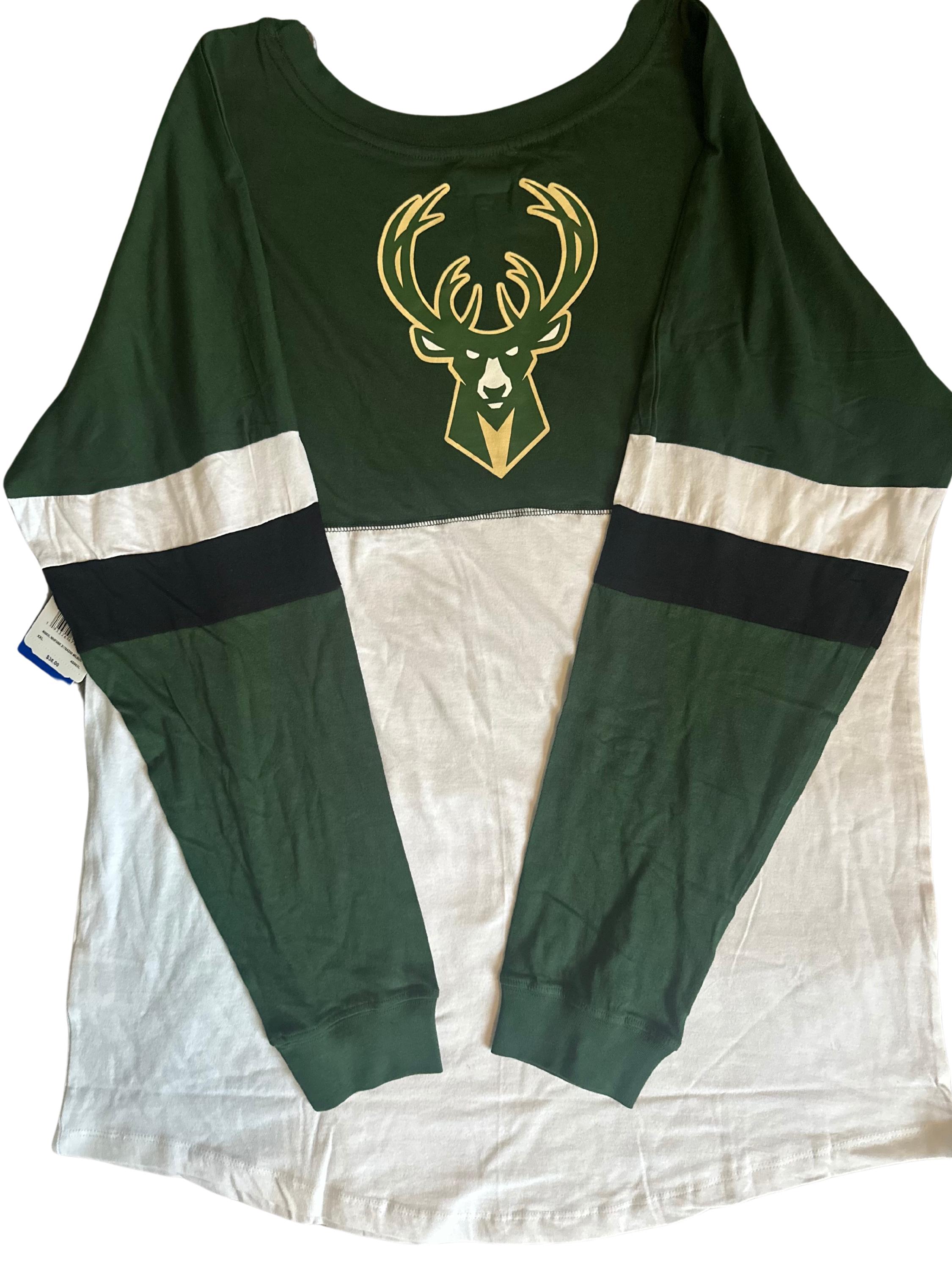 New Era NBA Milwaukee Bucks Womens Long Sleeve Shirt XXL