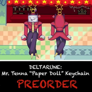 PREORDER Mr. Tenna &quot;Paper Doll&quot; Shaking Keychain (READ DESCRIPTION)