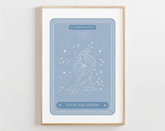 Feyre Archeron Tarot Card Print: ACOTAR Bookish Wall Art (Digital Download)