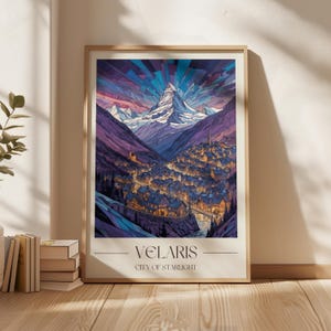Velaris City of Starlight Print Digital Download Acotar Print Night Court Print Book Print Bookish Wall Art Stained Glass Print Booktok SJM