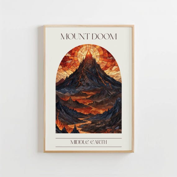 Il Signore degli Anelli Monte Fato Mordor Stampa digitale Il
