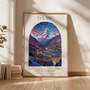 City of Starlight Print Digital Download Acotar Print Night Court Print Velaris Book Print Bookish Wall Art Stained Glass Print Booktok SJM