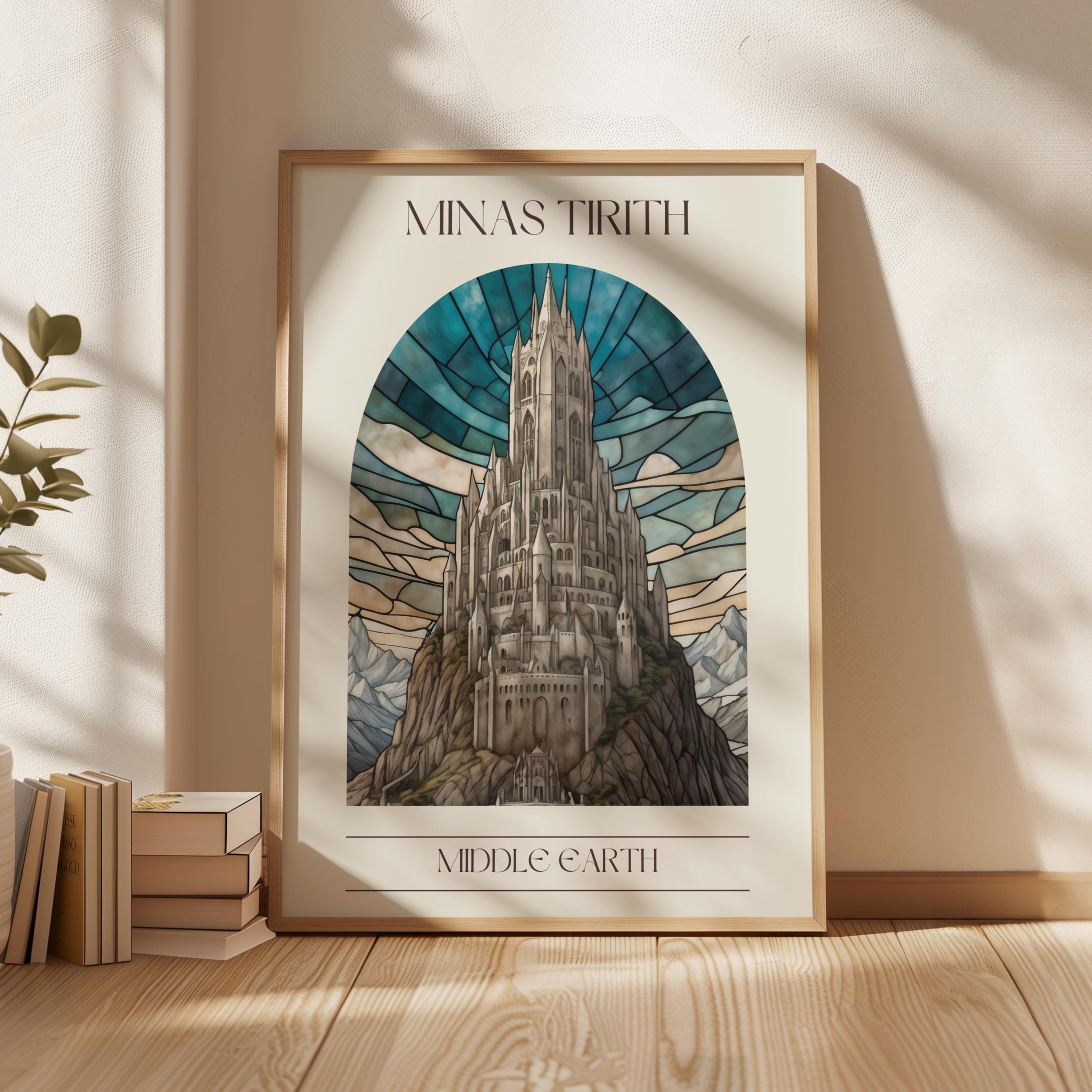 Tableau Toile Le Seigneur Des Anneaux Minas Tirith - Encadré Prêt à Accrocher - Neuf