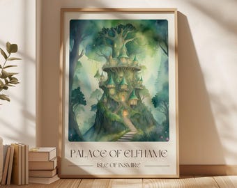 The Cruel Prince Art Print | Palace of Elfhame, Bookish Wall Art (Digital Download)