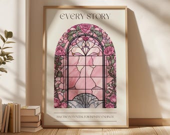 Evangeline Fox Stained Glass Print | Bookish Wall Art (Digital Download)