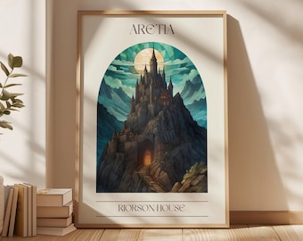 Fourth Wing Print Aretia Print Riorson House Print Digital Download Basgiath War College Bookish Wall Art Rebecca Yarros Booktok