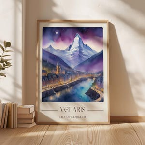 Velaris City of Starlight Print Digital Download Acotar Print Night Court Print Book Print Bookish Wall Art Watercolour Print Booktok SJM