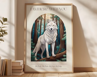 Tron ze Szkła – Wilk Fenrysa, grafika | Sztuka ścienna w stylu książkowym (do pobrania w wersji cyfrowej)