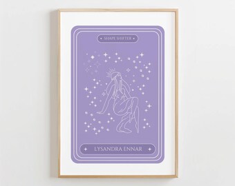 Lysandra Ennar Tarot Card Print: Shape Shifter Bookish Art (Digital Download)