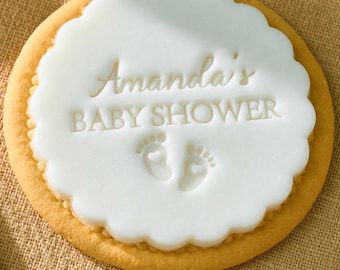 9 Design Baby Cookie Stamp – Personalized Fondant Embosser with Optional Cutter for Baby Showers, Gifts & Home Baking, Custom Baby Name