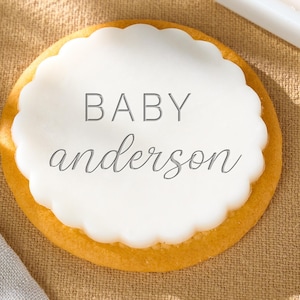 9 Design Baby Cookie Stamp – Personalized Fondant Embosser with Optional Cutter for Baby Showers, Gifts & Home Baking, Custom Baby Name