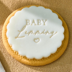9 Design Baby Cookie Stamp – Personalized Fondant Embosser with Optional Cutter for Baby Showers, Gifts & Home Baking, Custom Baby Name