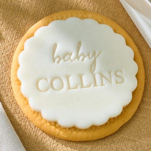 9 Design Baby Cookie Stamp – Personalized Fondant Embosser with Optional Cutter for Baby Showers, Gifts & Home Baking, Custom Baby Name