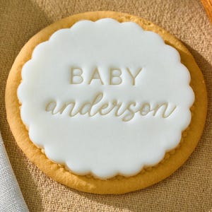 9 Design Baby Cookie Stamp – Personalized Fondant Embosser with Optional Cutter for Baby Showers, Gifts & Home Baking, Custom Baby Name