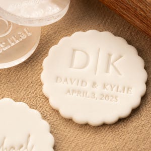 9 Design Wedding Cookie Stamp – Personalized Embosser with Optional Cutter for Weddings, Engagements & Bridal Showers, Custom Couple Name