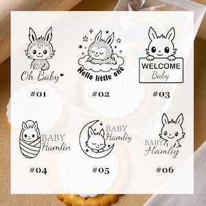 9 Design Baby Cookie Stamp – Personalized Fondant Embosser with Optional Cutter for Baby Showers, Gifts & Home Baking, Custom Baby Name