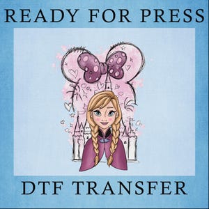 Disney Frozen Anna DTF Transfer, Princess Ready To Press