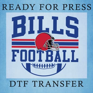 Bills Football DTF Transfer: Ready To Press Heat Transfer