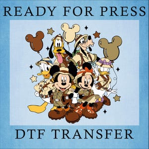 Mickey Safari Dtf, Disney Animal Kingdom Ready To Press, Mouse And Friends Safari Heat Press, Disney Family Safari Dtf, Family Vacation Dtf