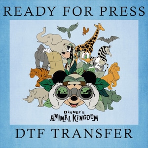 Disney Animal Kingdom Safari DTF Transfer, Ready To Press