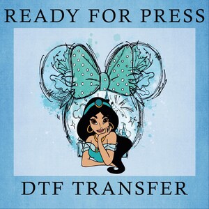 Jasmine Dtf, Disney Princess Ready To Press, Watercolor Jasmine Dtf Transfer, Disney Girls Trip Dtf, Watercolor Jasmine Castle Heat Press,